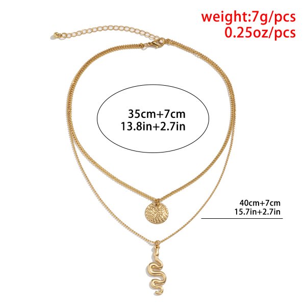 Cool And Simple Geometric Pitted Round Medal Necklace Temperament