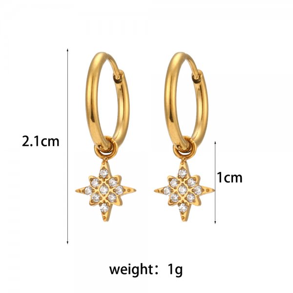 INS Fashion Popular Cross Eardrop Jewelry