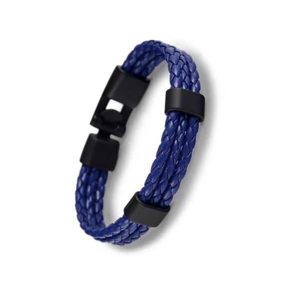 Leather Braided Bracelet Alloy Buckle