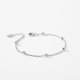 Sterling Silver Beaded Wire Bracelet For Women